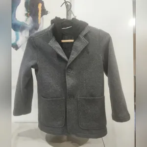 [ CALVIN KLEIN JEANS] boys size 7, layered  gray/ black jacket/ blazer- coat all