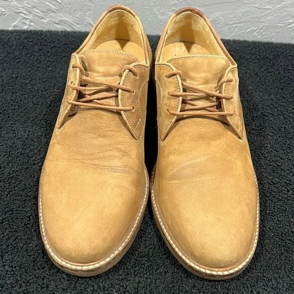 🔥🔥 JOHNSTON &amp; MURPHY NuBuck Sheepskin DERBY Oxford Dress Shoes #20-4430  Sz 8.