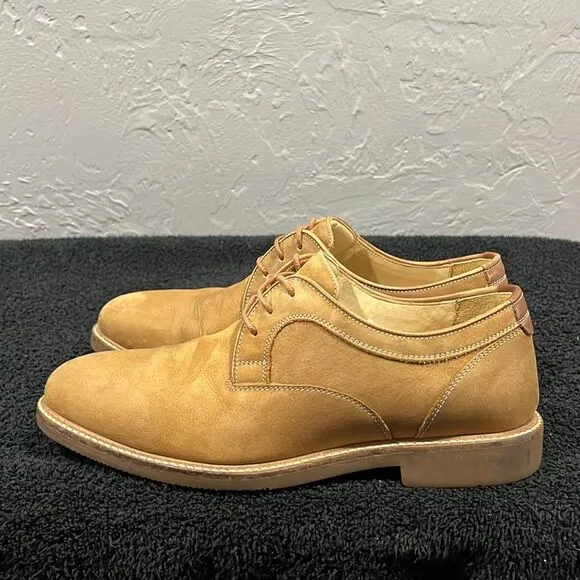 🔥🔥 JOHNSTON &amp; MURPHY NuBuck Sheepskin DERBY Oxford Dress Shoes #20-4430  Sz 8.