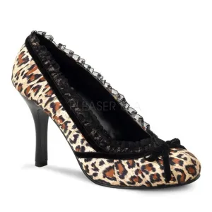 ❤️ Leopard Satin High Heel Pin Up Shoes