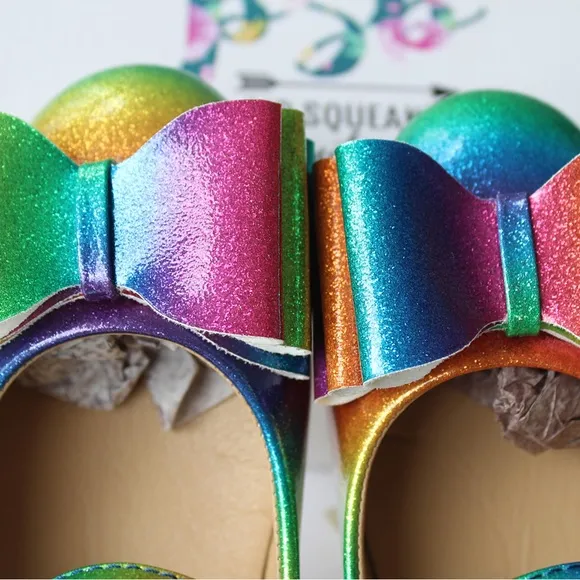 🆕 Pip Squeak's Rainbow 🌈 Bow Flats Size 33 = 3