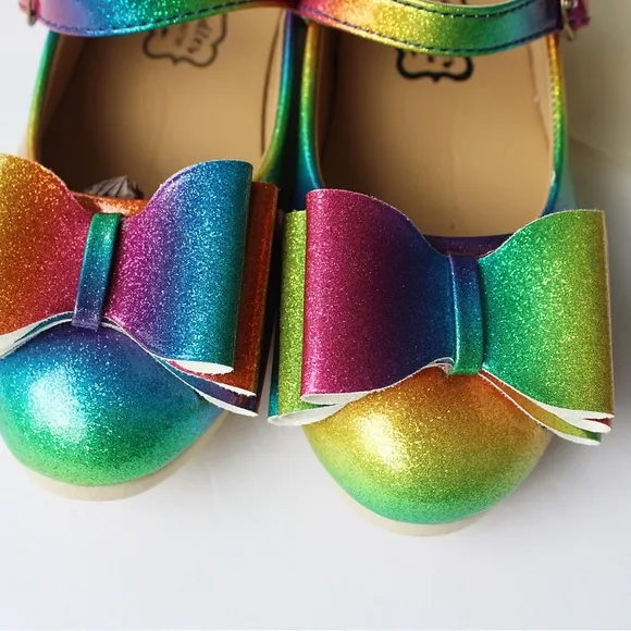 🆕 Pip Squeak's Rainbow 🌈 Bow Flats Size 33 = 3
