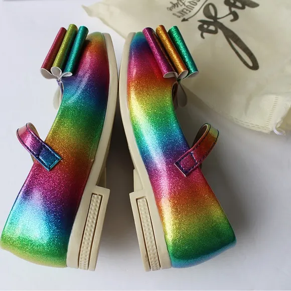 🆕 Pip Squeak's Rainbow 🌈 Bow Flats Size 33 = 3