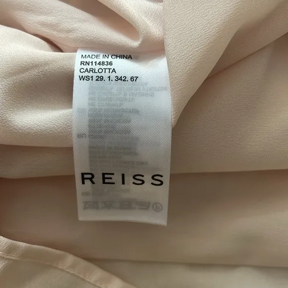 🆕 Reiss Carlotta Tie Waist Flippy Mini Dress Size 10