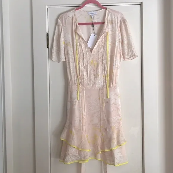 🆕 Reiss Carlotta Tie Waist Flippy Mini Dress Size 10