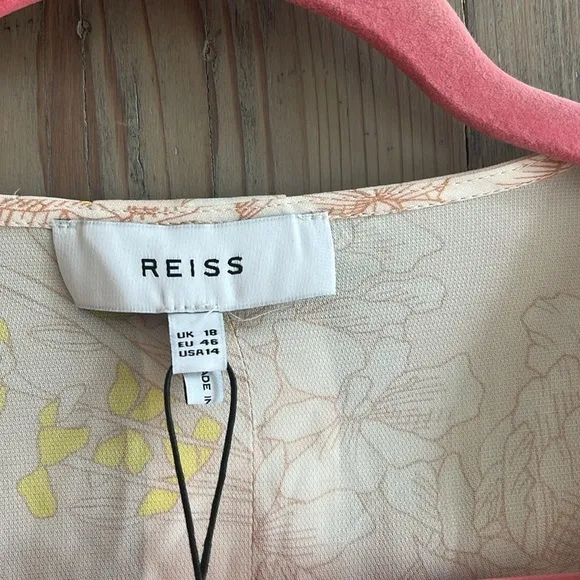 🆕 Reiss Carlotta Tie Waist Flippy Mini Dress Size 10