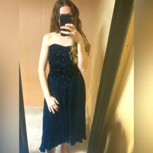 🇺🇸 Vintage Velvet Strapless Dress