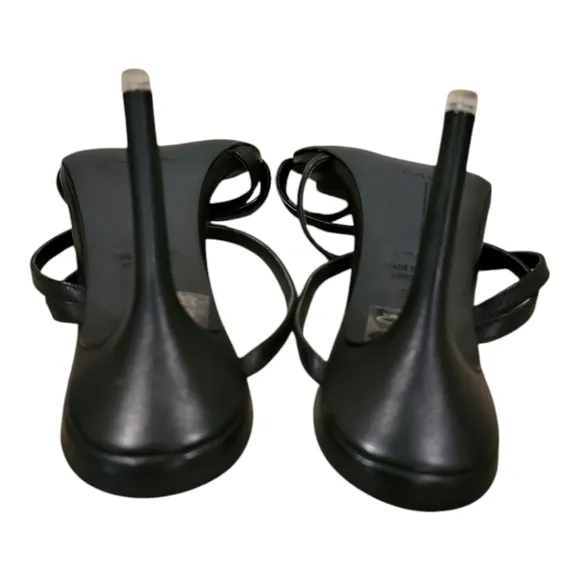 $278 New BLACK SUEDE STUDIO Cindy Strappy Leather Sandals Heels 38.5 8.5