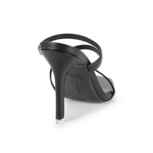 $278 New BLACK SUEDE STUDIO Cindy Strappy Leather Sandals Heels 38.5 8.5