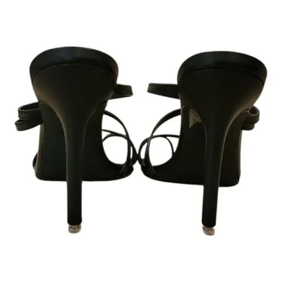 $278 New BLACK SUEDE STUDIO Cindy Strappy Leather Sandals Heels 38.5 8.5