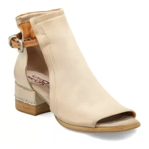 $300 A.S.98 Morgan open toe bootie studs Sandal BONE NATURAL leather 36 (DB39)