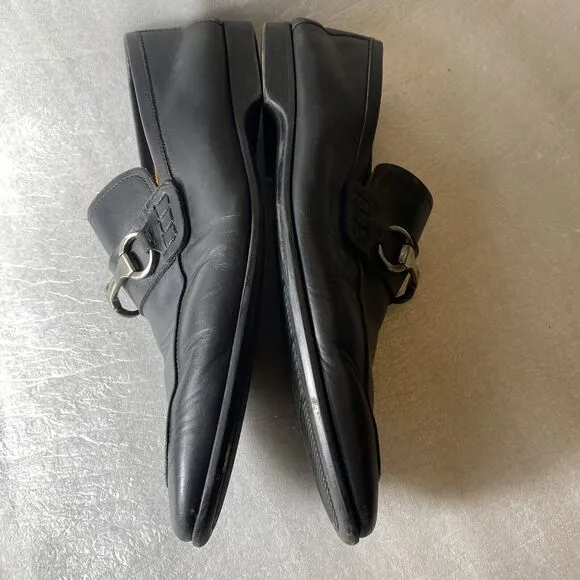 $375 MINT Magnanni Rafa II Men’s 12 M Black Calfskin Horsebit Loafers Slip On
