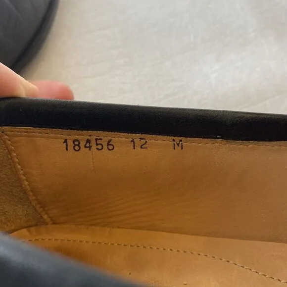 $375 MINT Magnanni Rafa II Men’s 12 M Black Calfskin Horsebit Loafers Slip On