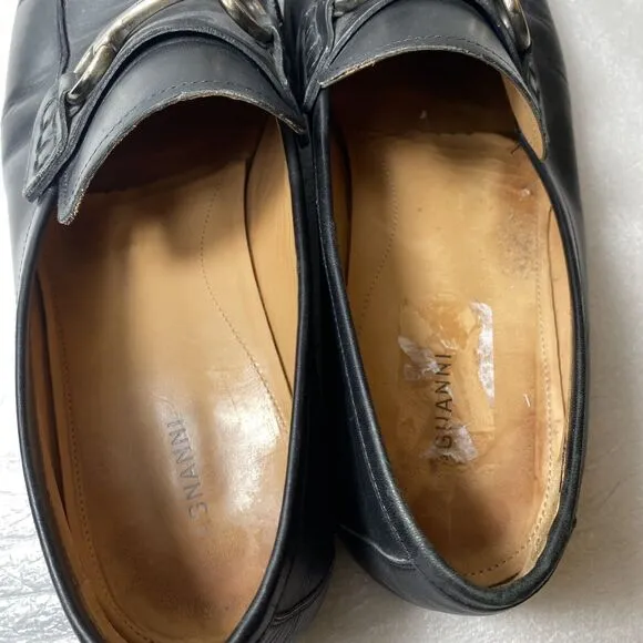 $375 MINT Magnanni Rafa II Men’s 12 M Black Calfskin Horsebit Loafers Slip On