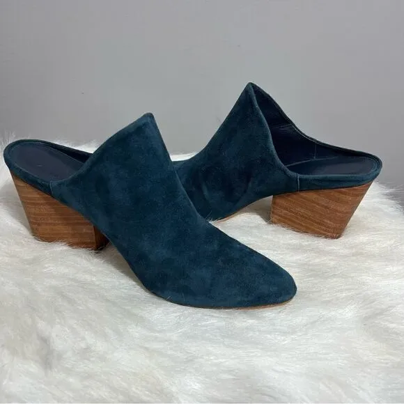 Able (Local   Global) Rojas Blue Suede Mule - 9.5