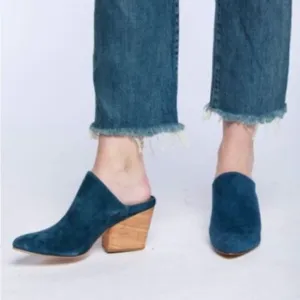 Able (Local   Global) Rojas Blue Suede Mule - 9.5