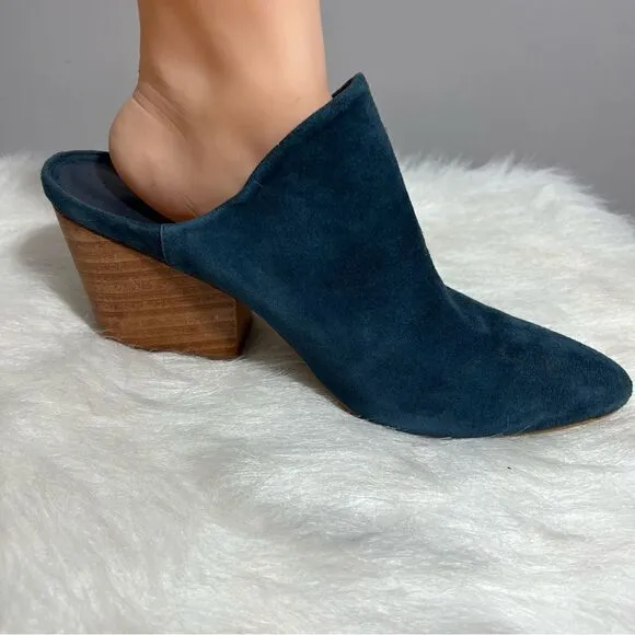 Able (Local   Global) Rojas Blue Suede Mule - 9.5