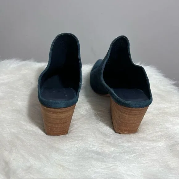 Able (Local   Global) Rojas Blue Suede Mule - 9.5
