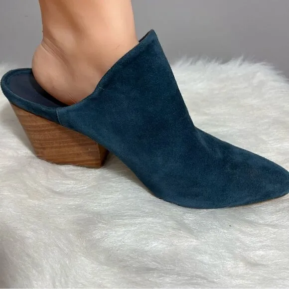 Able (Local   Global) Rojas Blue Suede Mule - 9.5