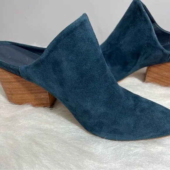 Able (Local   Global) Rojas Blue Suede Mule - 9.5