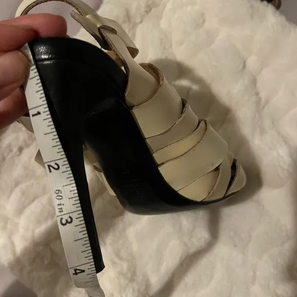 Acne Studios Leather Elegant Cream Strappy Heels