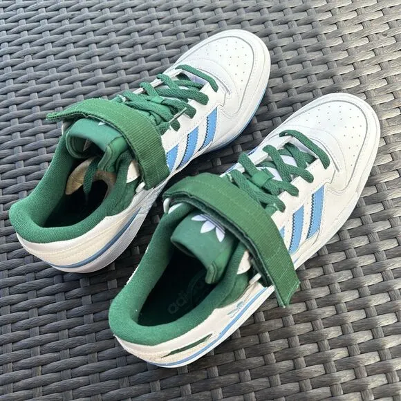 Adidas Forum Low White Blue Green Men's Athletic Shoes FY6816