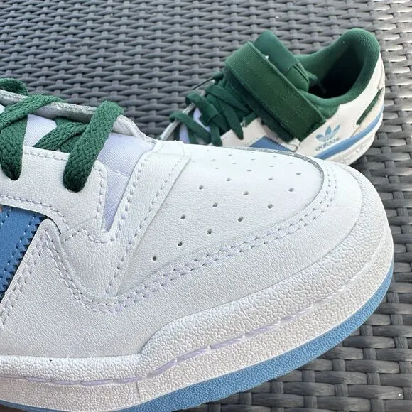 Adidas Forum Low White Blue Green Men's Athletic Shoes FY6816