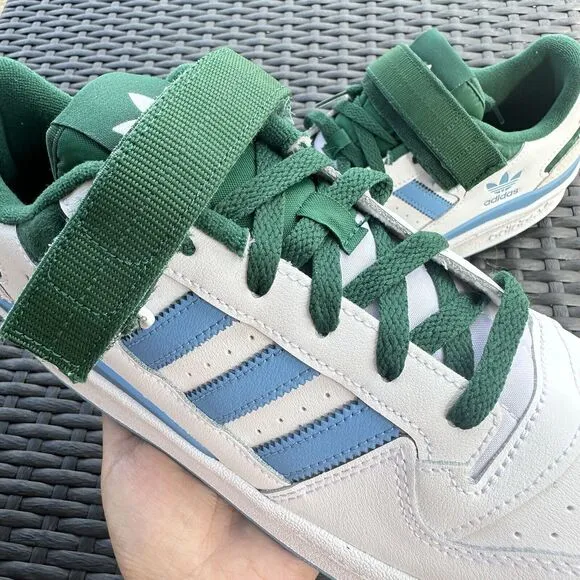 Adidas Forum Low White Blue Green Men's Athletic Shoes FY6816