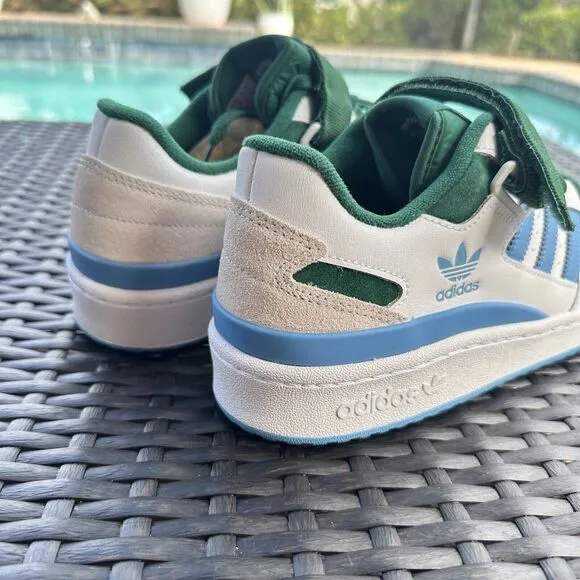 Adidas Forum Low White Blue Green Men's Athletic Shoes FY6816