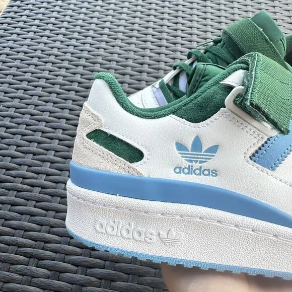 Adidas Forum Low White Blue Green Men's Athletic Shoes FY6816