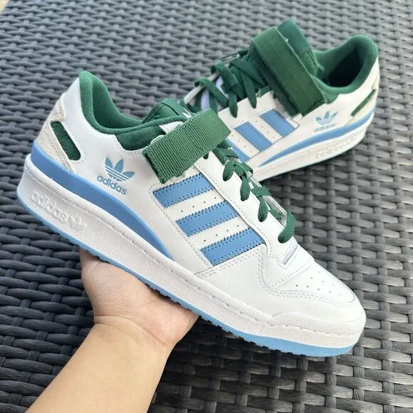 Adidas Forum Low White Blue Green Men's Athletic Shoes FY6816