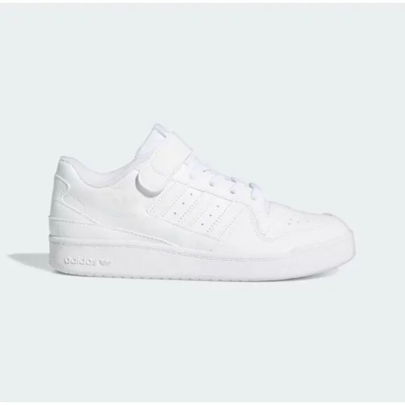 Adidas Originals Boys Forum Low Shoes in White/White - Size 13