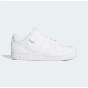 Adidas Originals Boys Forum Low Shoes in White/White - Size 13