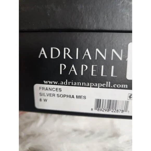 Adrianna Papell Frances Silver Frances  Mesh High Heel Shoes Pumps Size 8