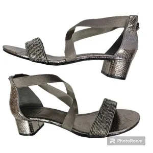 Adrianna Papell Teagan Beaded Block Heel Dress Sandal Size 10M, EU 40