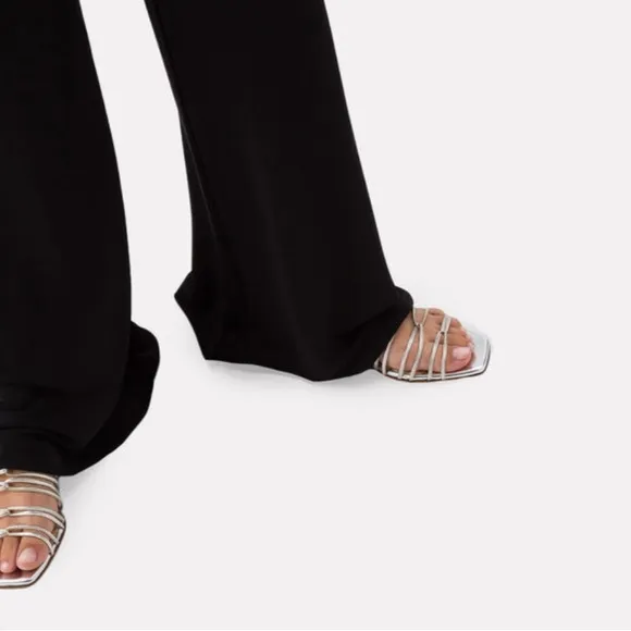 AEYDE'PEARL' MULTI-STRAP BLOCK HEELSANDALS SILVER 39.5 US 9.5