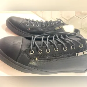 Aldo Men’s Hochard Black Sneaker With Double Zip Size 14 New In Box