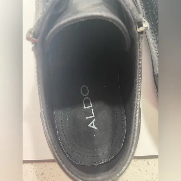 Aldo Men’s Hochard Black Sneaker With Double Zip Size 14 New In Box