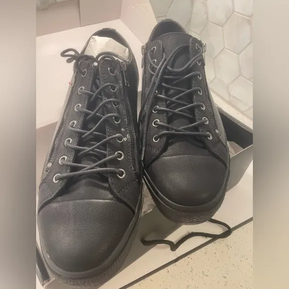 Aldo Men’s Hochard Black Sneaker With Double Zip Size 14 New In Box