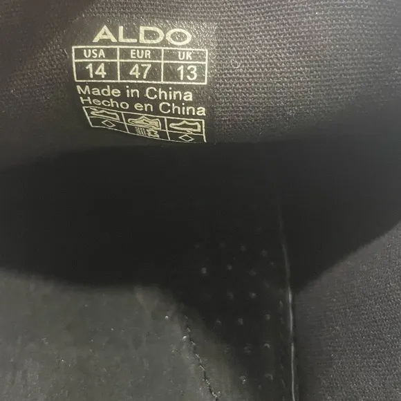 Aldo Men’s Hochard Black Sneaker With Double Zip Size 14 New In Box