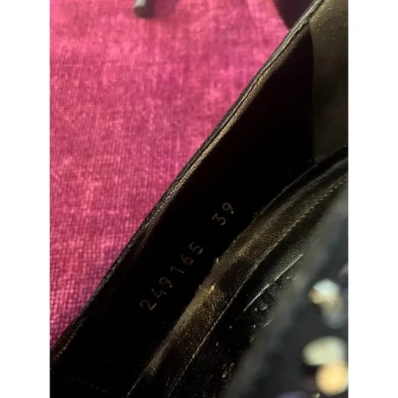 ALEXANDER McQUEEN Swarovski Crystal Encrusted Stiletto Pump Size 39 Heels Shoes