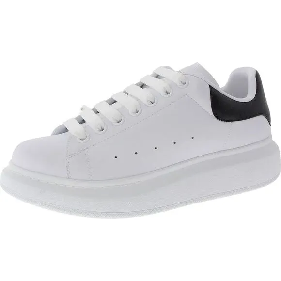 Alexander McQueen Womens White Platform Casual And Fashion Sneakers Shoes