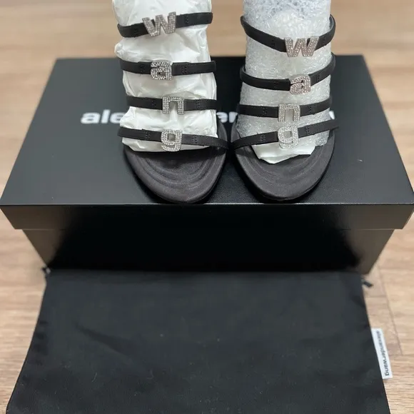 Alexander WangNala 105mm logo-plaque sandals