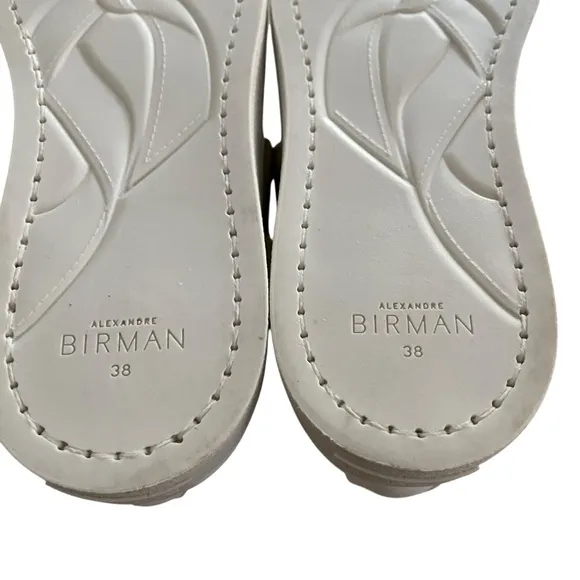 Alexandre Birman White and Gold Women's Shoes Size US8 EU 38