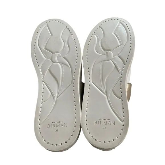 Alexandre Birman White and Gold Women's Shoes Size US8 EU 38