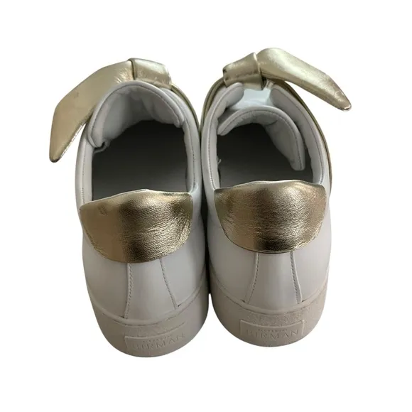 Alexandre Birman White and Gold Women's Shoes Size US8 EU 38