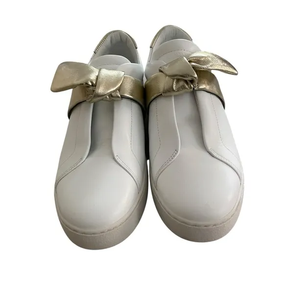 Alexandre Birman White and Gold Women's Shoes Size US8 EU 38