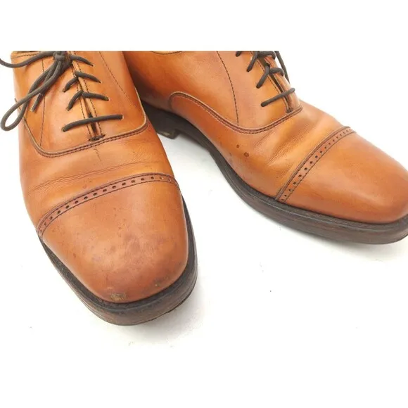 Alfred Sargent Made in England Bush Brogue Cap Toe Dress Shoes Size 8