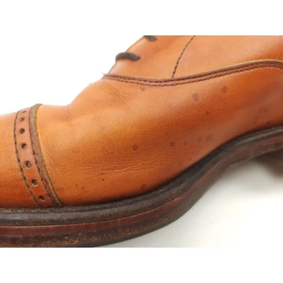 Alfred Sargent Made in England Bush Brogue Cap Toe Dress Shoes Size 8