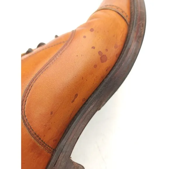 Alfred Sargent Made in England Bush Brogue Cap Toe Dress Shoes Size 8